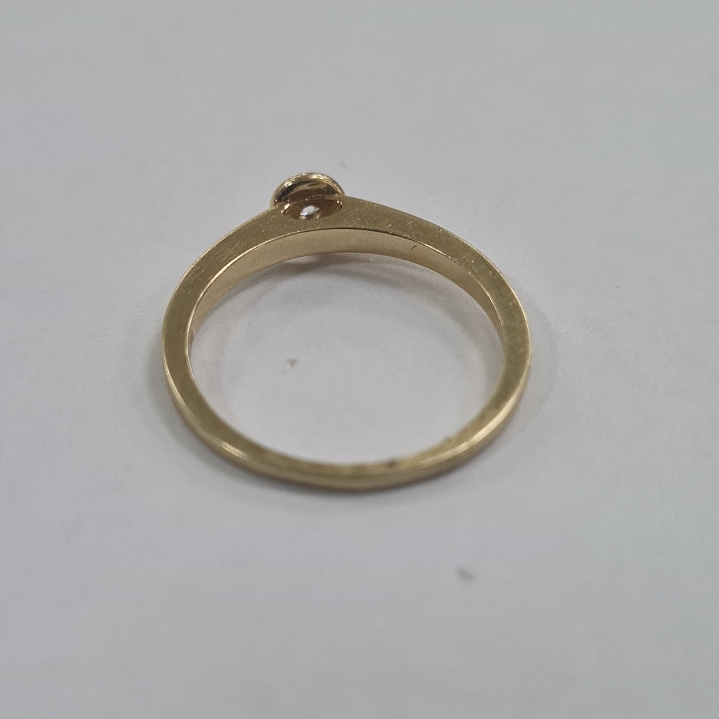 10024ANC00065B913 FRD6 SOLITARIO CON CIRCONIA REDONDA ORO 14K 2.4GRS (NUEVO)