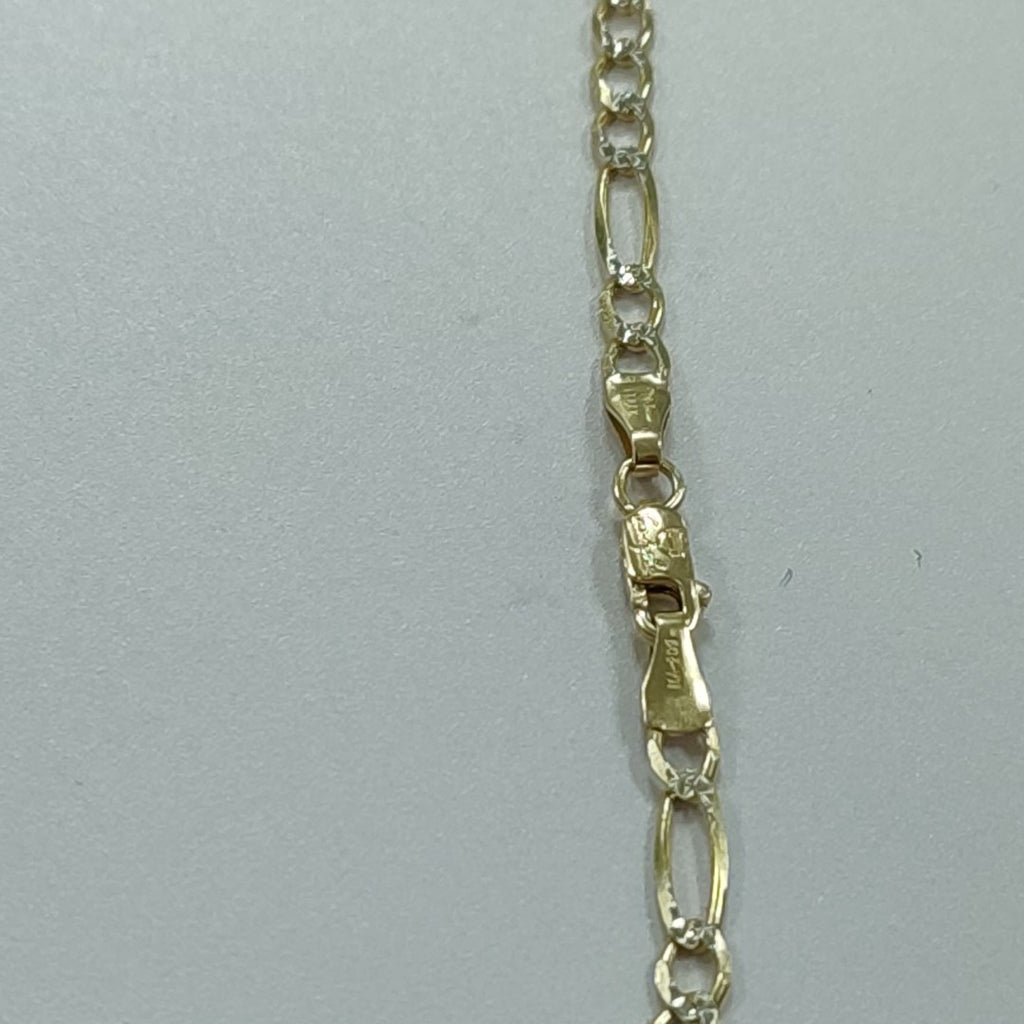 CADENAS CARTIER 3*1 DIAMANTADA ORO 14K 7.8 (NUEVO)
