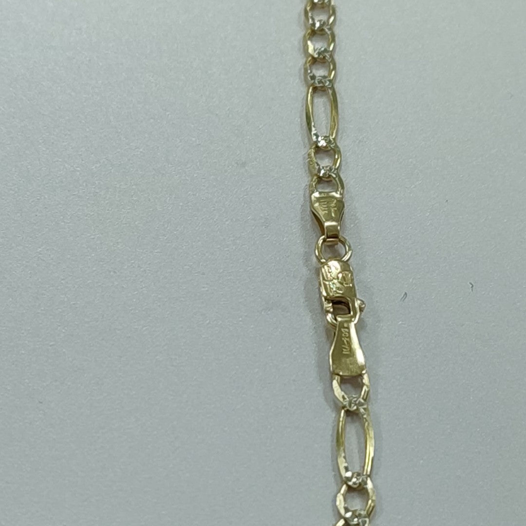 CADENAS CARTIER 3*1 DIAMANTADA ORO 14K 7.8 (NUEVO)