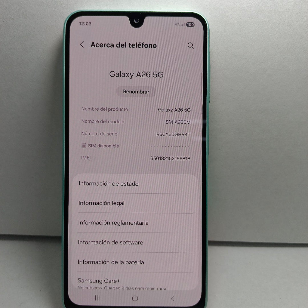 CELULAR SAMSUNG GALAXY A26 5G SM-A266M (2025) 128 GB 6 GB RAM (SEMINUEVO)