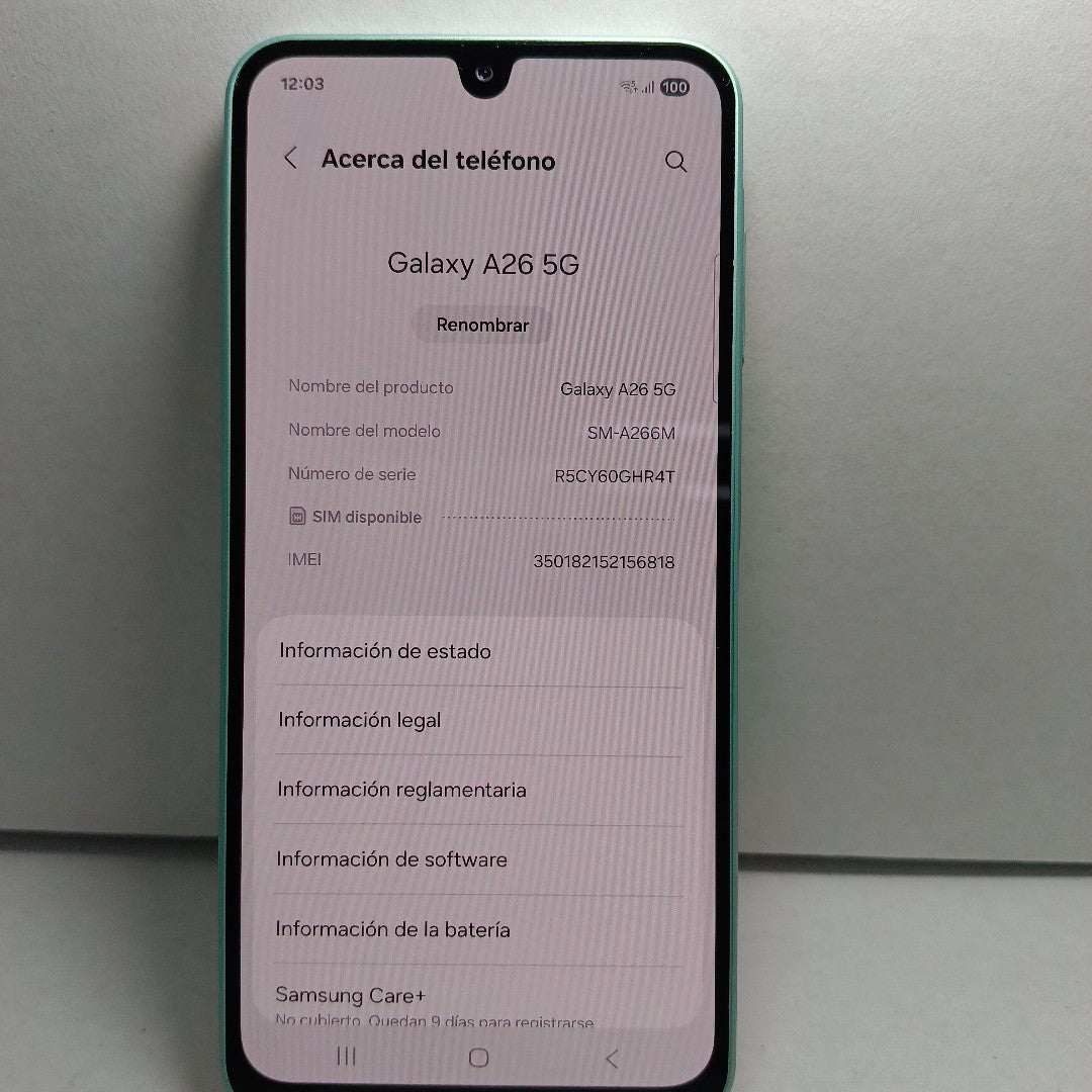 CELULAR SAMSUNG GALAXY A26 5G SM-A266M (2025) 128 GB 6 GB RAM (SEMINUEVO)