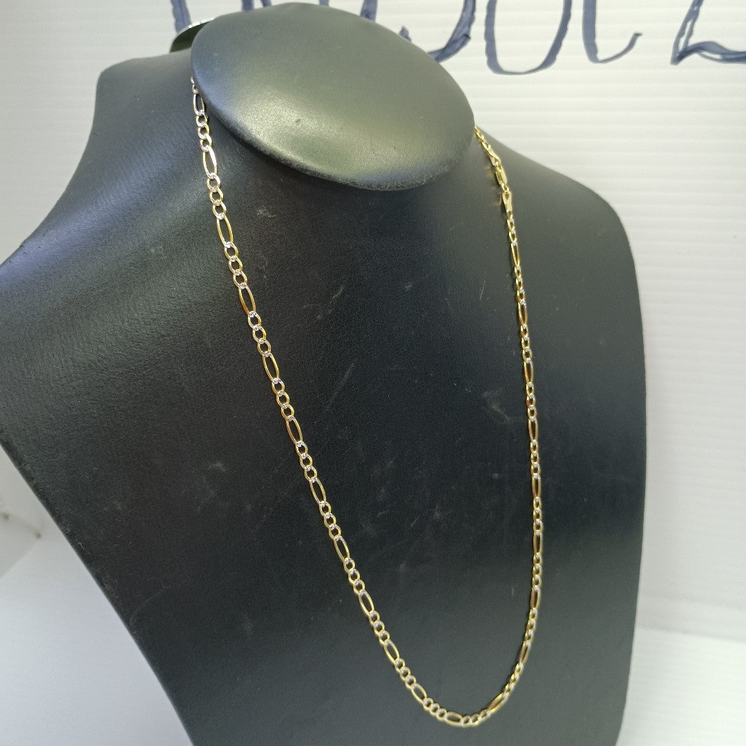 CADENAS CARTIER 3*1 DIAMANTADA ORO 14K 7.4 (NUEVO)