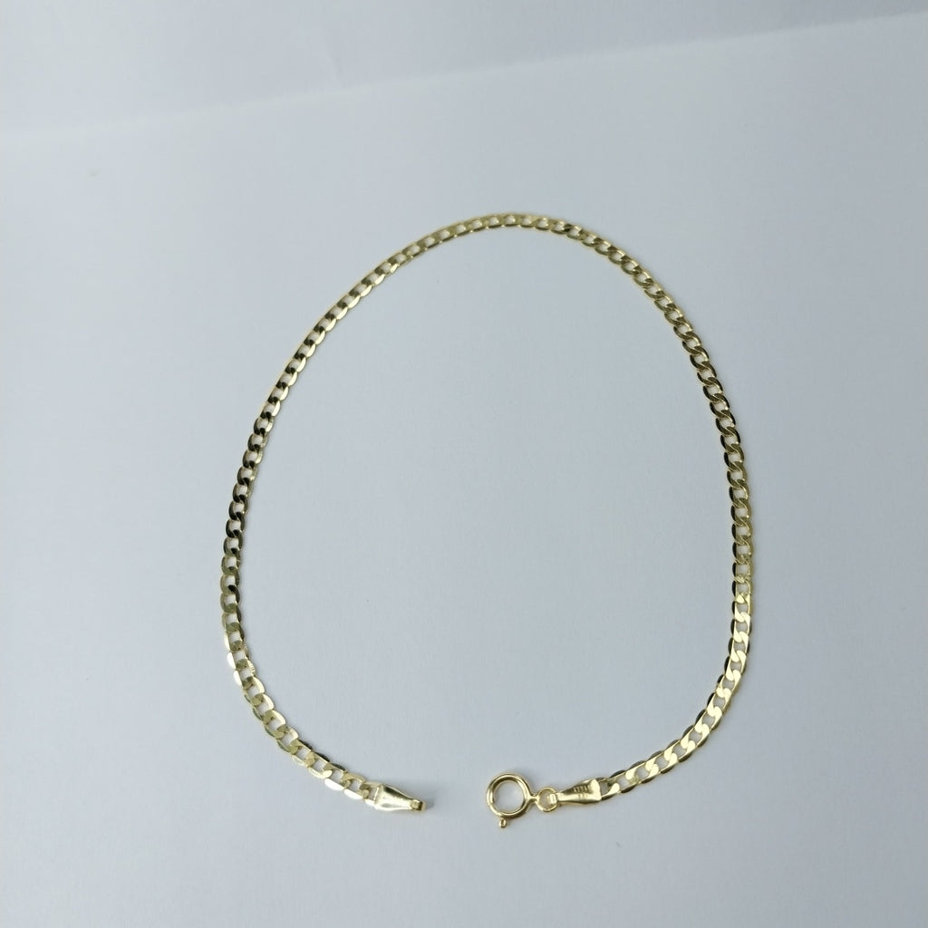 PULSERAS CABALLERO BARBADA AMARILLA ORO 14K 1.6 (NUEVO)