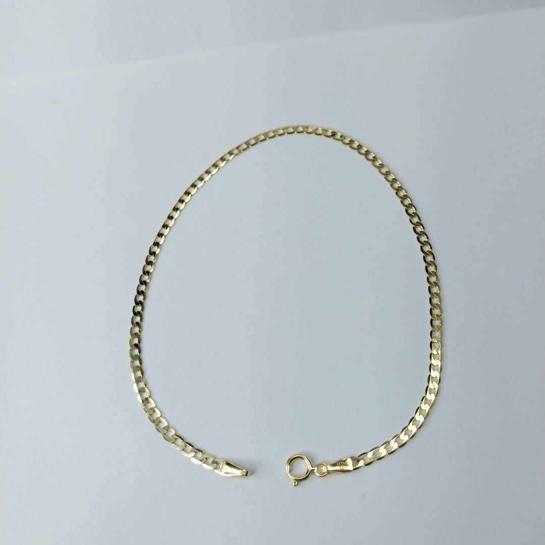 PULSERAS CABALLERO BARBADA AMARILLA ORO 14K 1.6 (NUEVO)