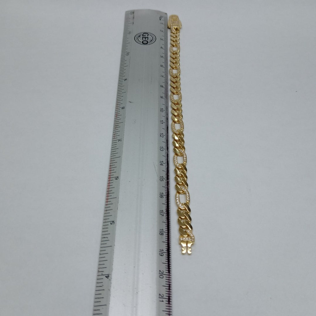 PULSERAS DAMA CARTIER 3*1 DIAMANTADA ORO 14K 11.2 (NUEVO)