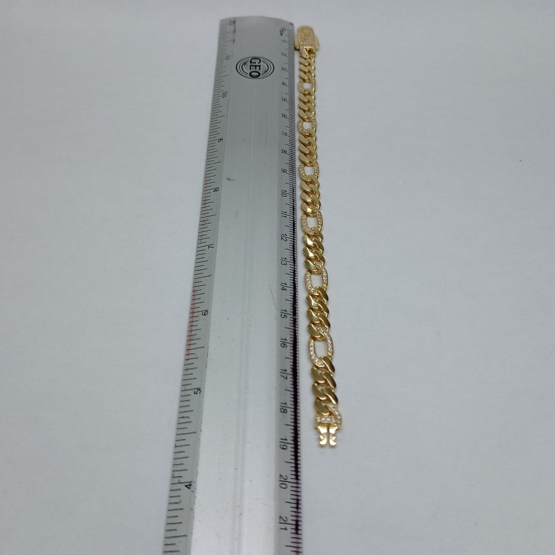 PULSERAS DAMA CARTIER 3*1 DIAMANTADA ORO 14K 11.2 (NUEVO)