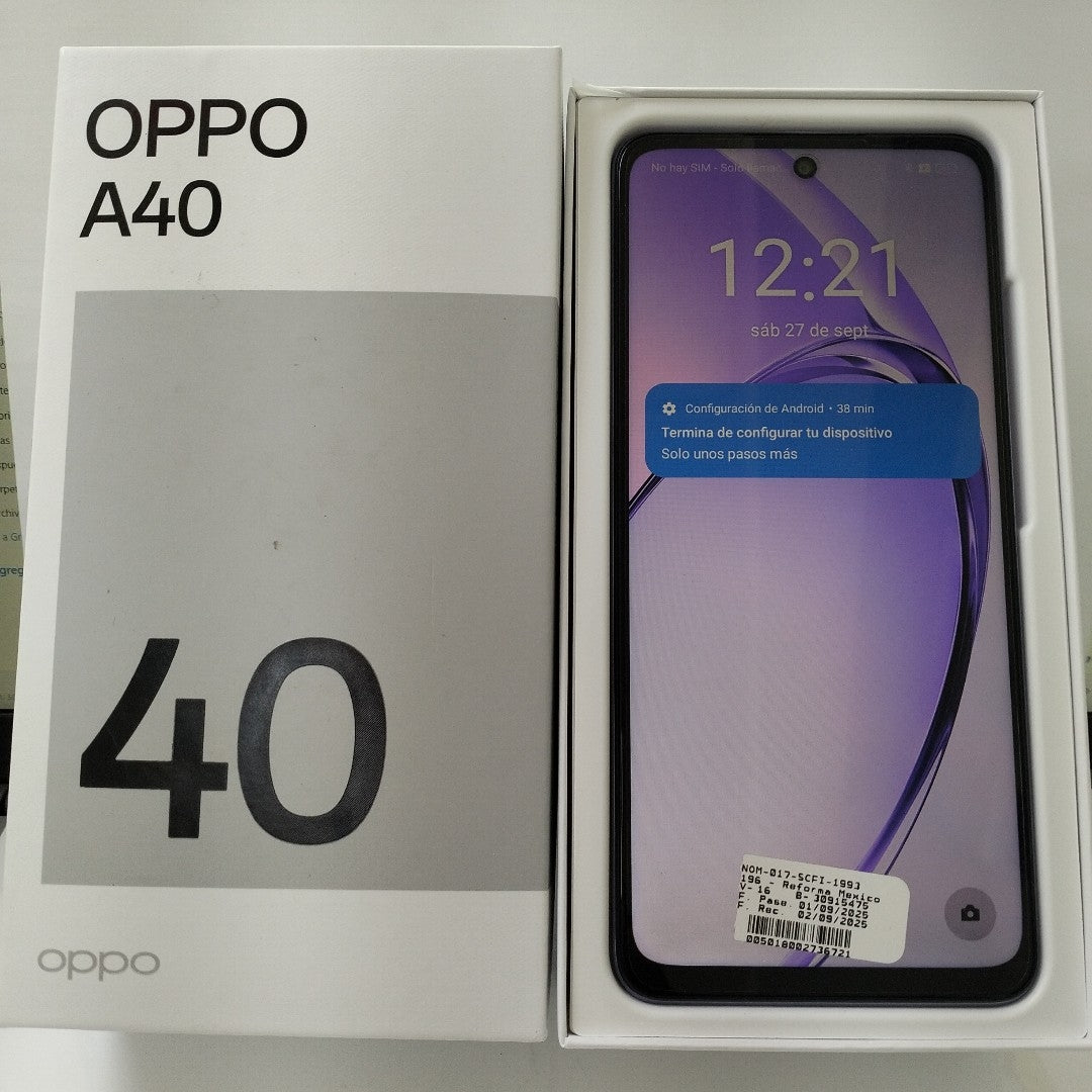 CELULAR OPPO  A40 CPH2669 (2024) 256 GB 4 GB RAM (SEMINUEVO)