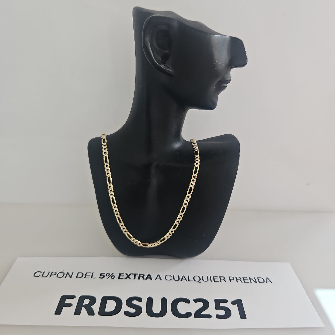CADENAS CARTIER 3*1 DIAMANTADA ORO 14K 5.1 (NUEVO)