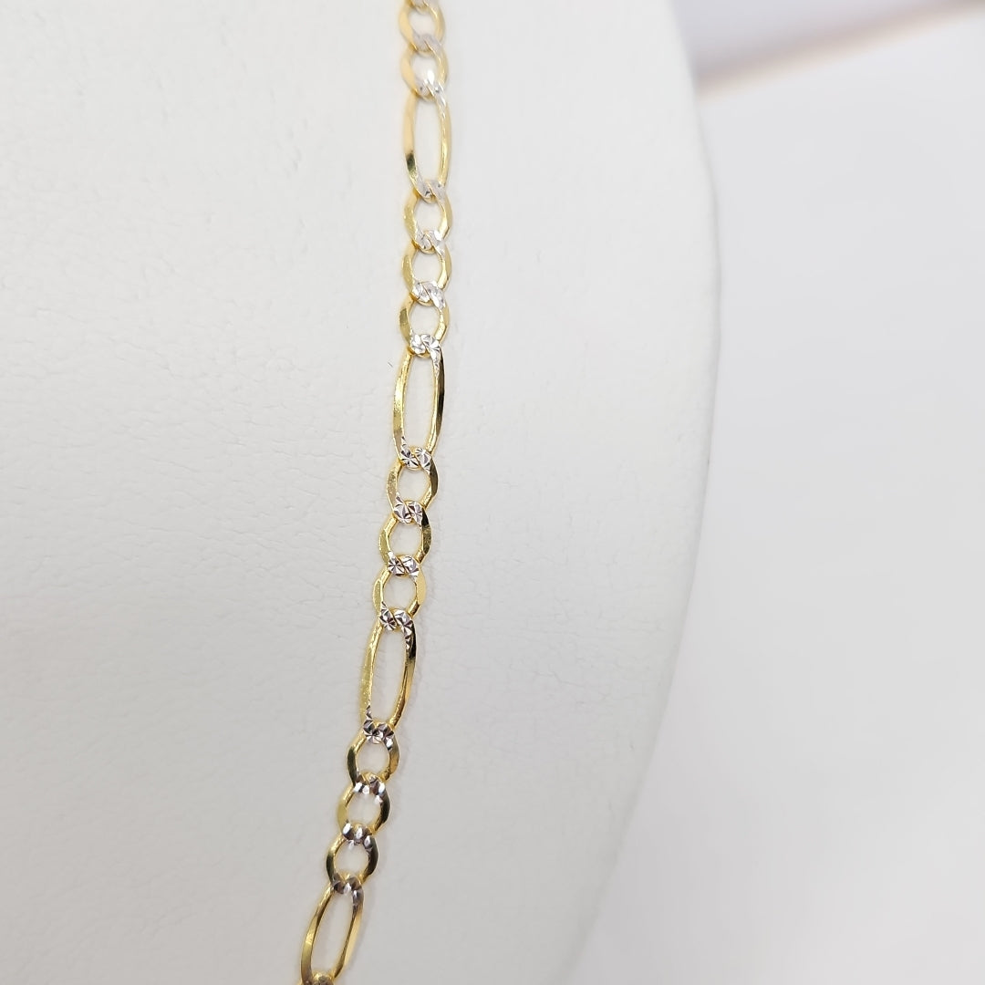 CADENAS CARTIER 3*1 DIAMANTADA ORO 10K 6.5 (NUEVO)