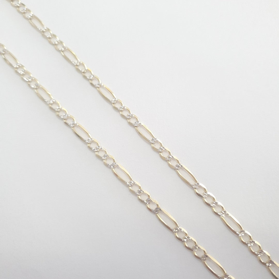 CADENAS CARTIER 3*1 DIAMANTADA ORO 10K 6.4 (NUEVO)