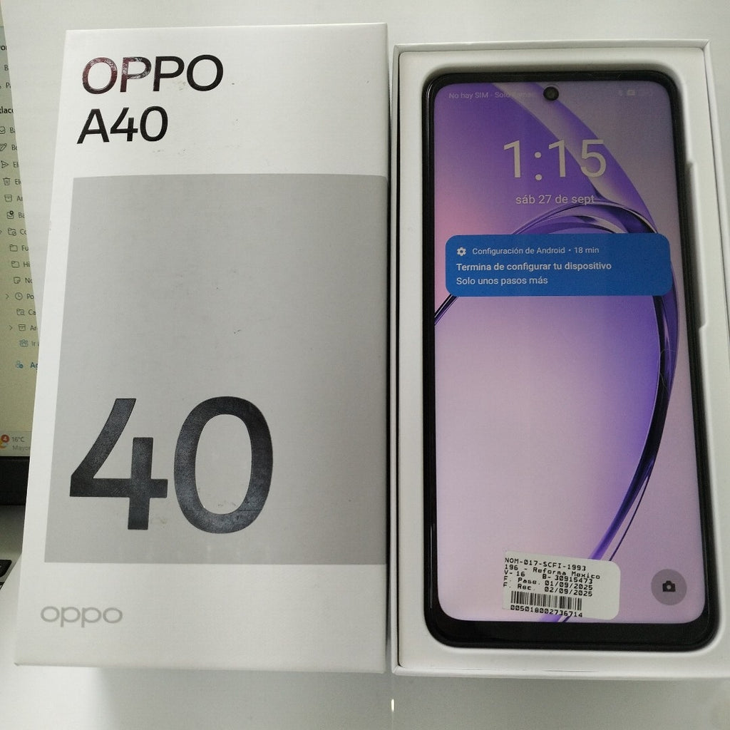 CELULAR OPPO  A40 CPH2669 (2024) 256 GB 4 GB RAM (SEMINUEVO)