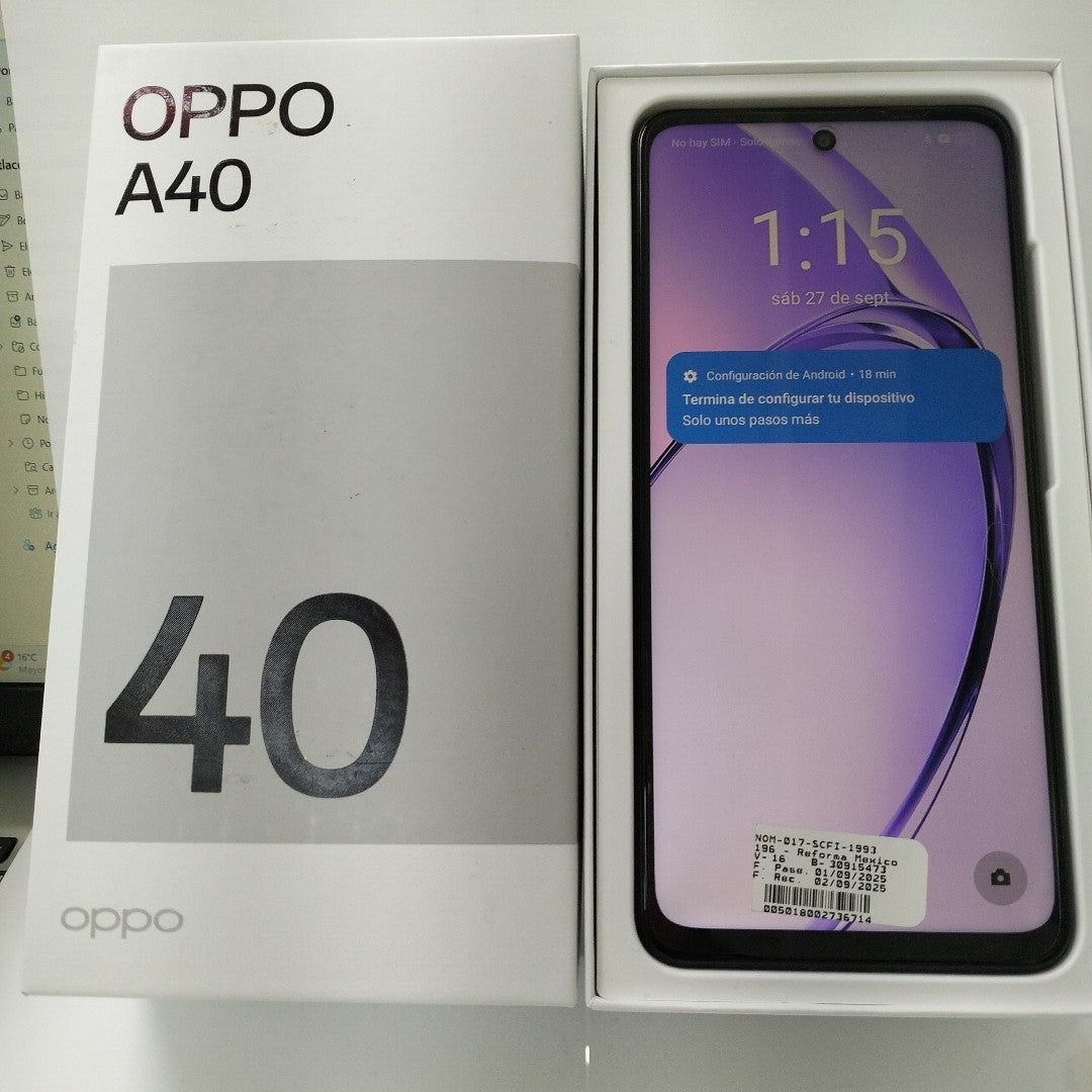 CELULAR OPPO  A40 CPH2669 (2024) 256 GB 4 GB RAM (SEMINUEVO)
