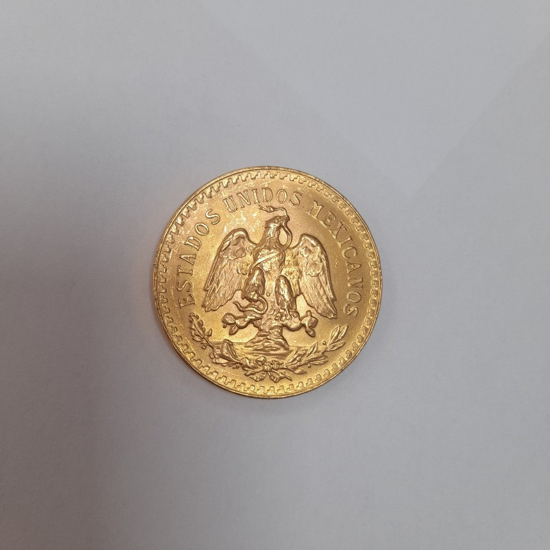 K1 41,60 GRMS - DTO. 0,00 GRMS - 21 K - AVALÚO 79534,21 * IDENTIFICACIÓN MONEDA NOMINATIVA * MONEDAS PESOS 50 PESOS (SEMINUEVO)