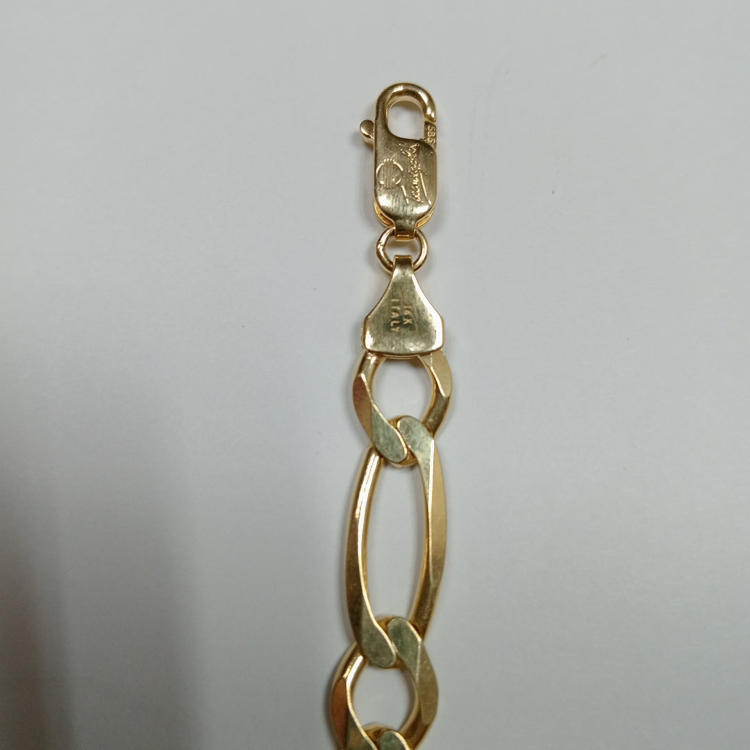 PULSERAS CABALLERO CARTIER 3*1 AMARILLA ORO 14K 14.6 (NUEVO)