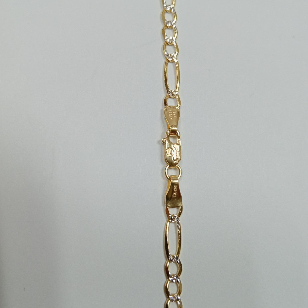 CADENAS CARTIER 3*1 DIAMANTADA ORO 14K 8.5 (NUEVO)