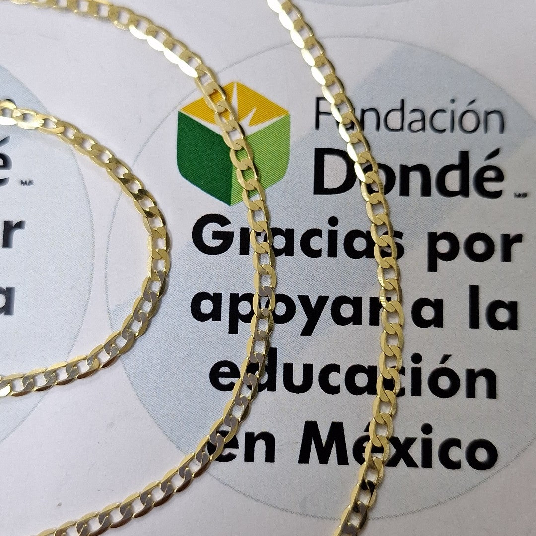 CADENAS BARBADA AMARILLA ORO 14K 4.2 (NUEVO)