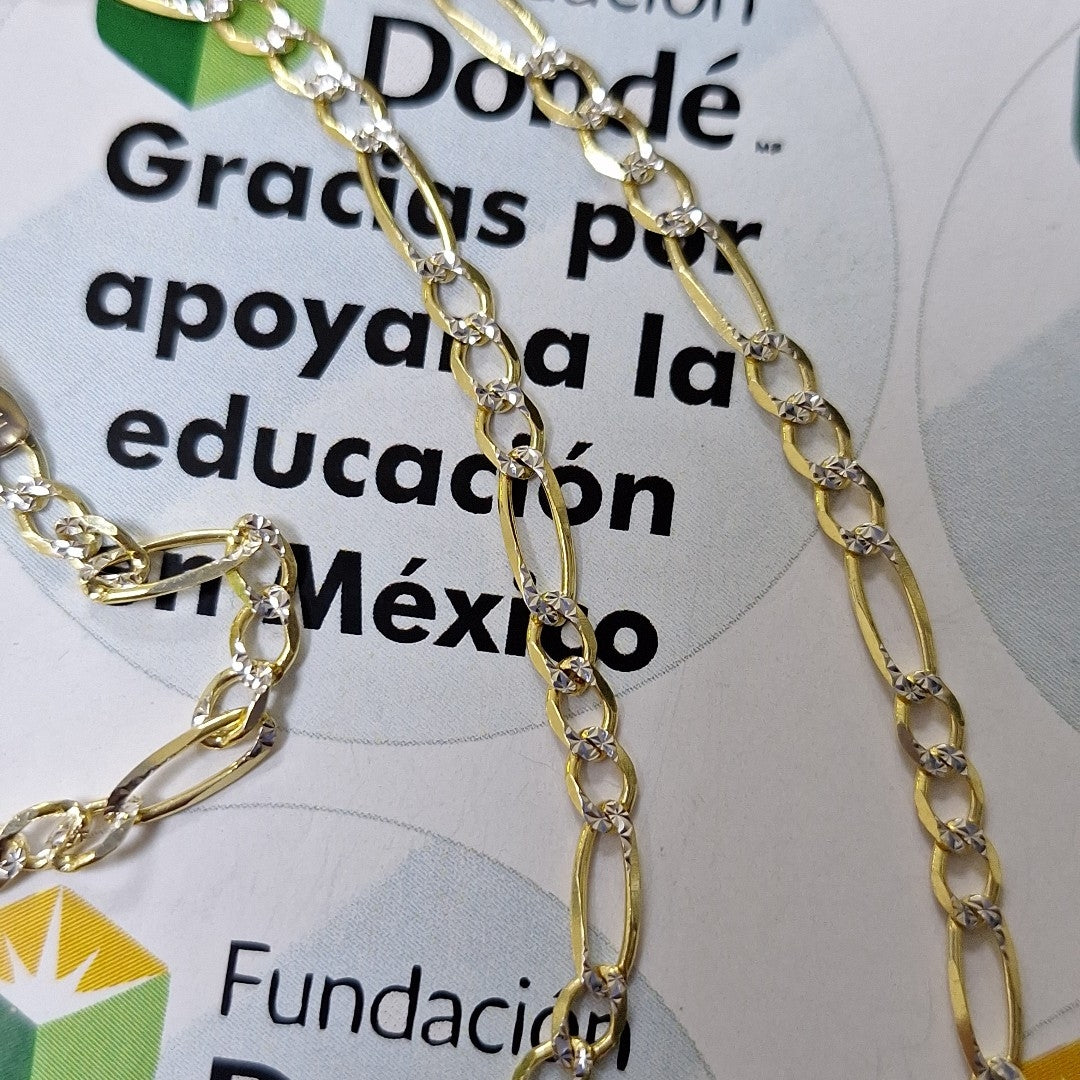 CADENAS CARTIER 3*1 DIAMANTADA ORO 14K 8.6 (NUEVO)