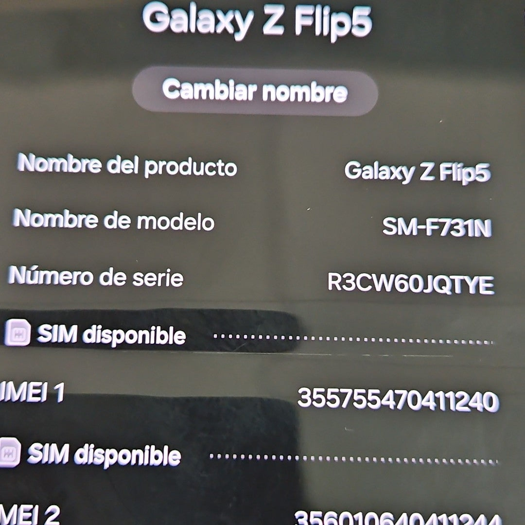 CELULAR SAMSUNG GALAXY Z FLIP 5 SM-F731N (2023) 512 GB 8 GB RAM (SEMINUEVO)
