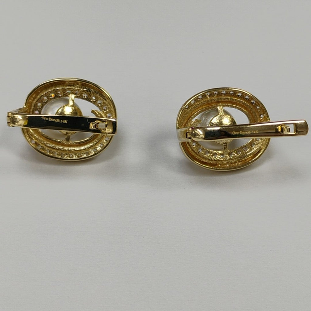 BROQUELES ORO 14K 3.9 (NUEVO)