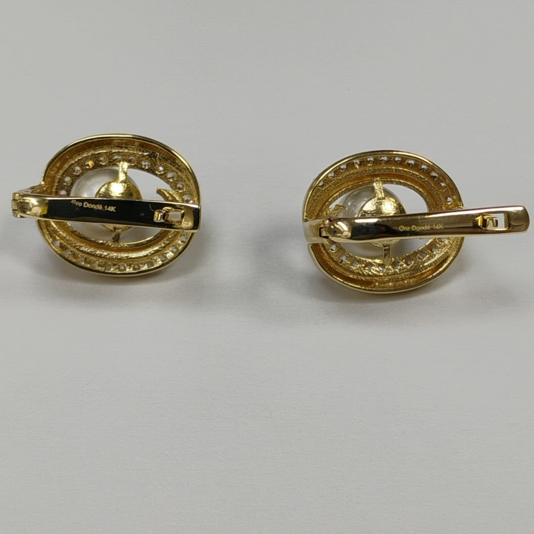 BROQUELES ORO 14K 3.9 (NUEVO)