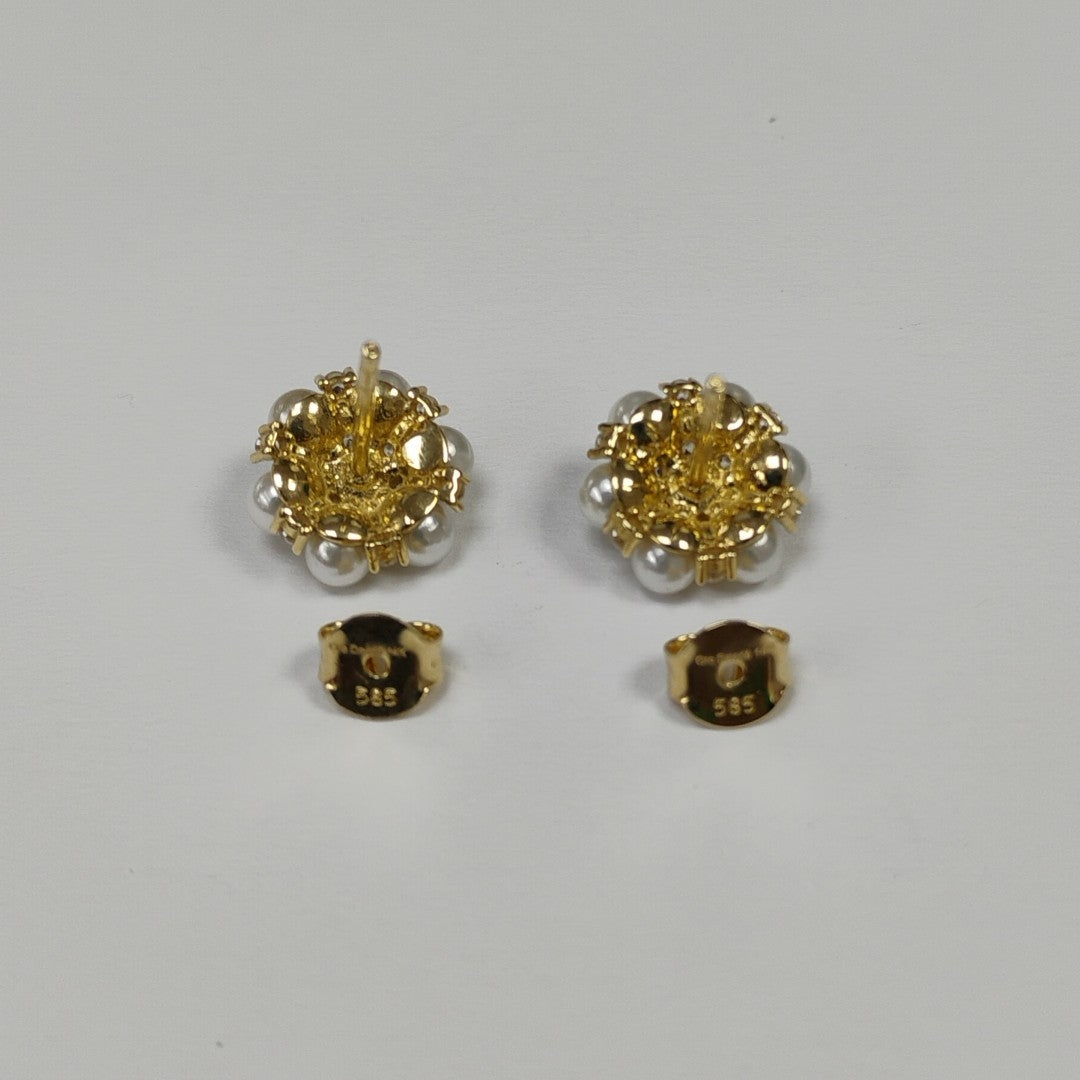 BROQUELES ORO 14K 2.5 (NUEVO)