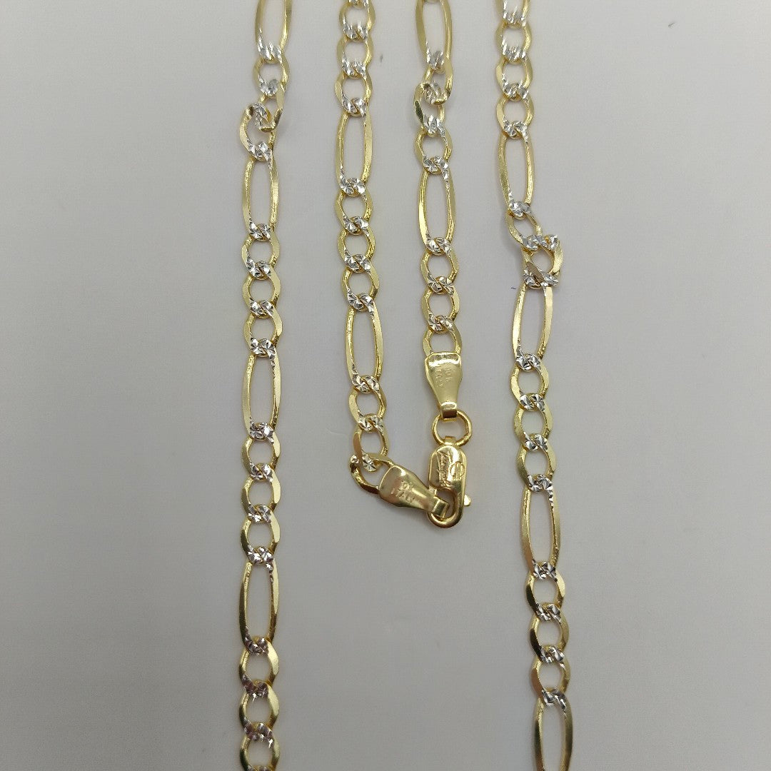 CADENAS CARTIER 3*1 DIAMANTADA ORO 10K 6.5 (NUEVO)