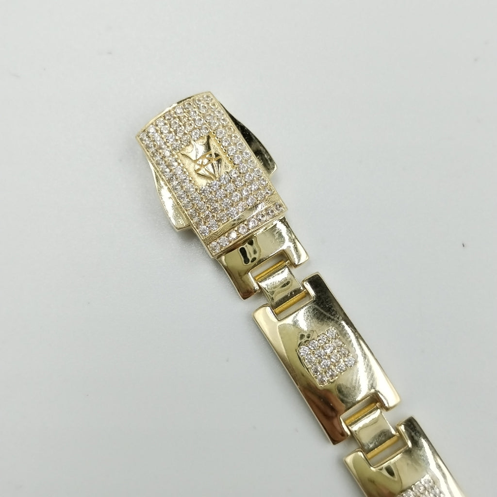 PULSERAS CABALLERO ORO 14K 18.5 (NUEVO)
