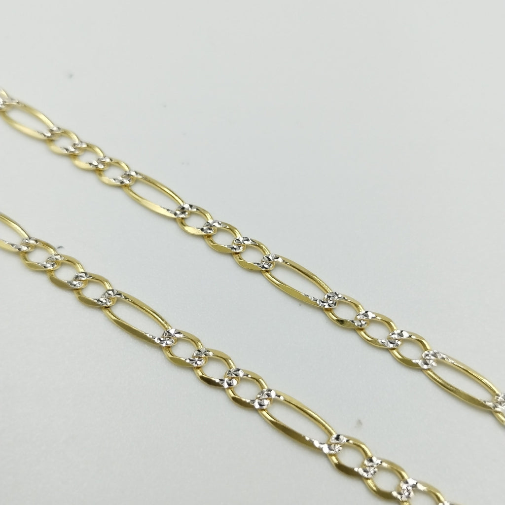CADENAS CARTIER 3*1 DIAMANTADA ORO 14K 8.6 (NUEVO)