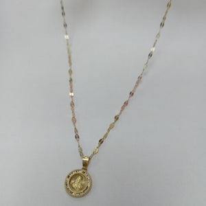 CADENA,MEDALLA RELIGIOSA ORO 10 K 1,50 GRMS (SEMINUEVO)
