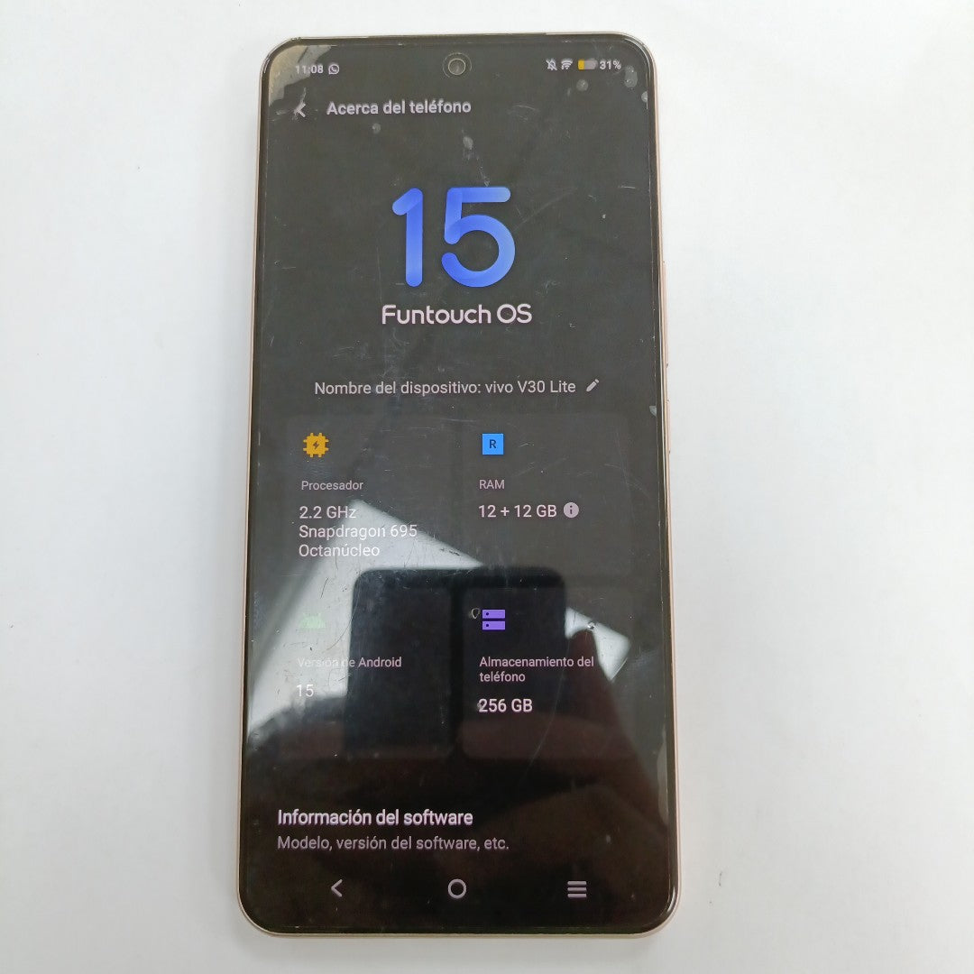 CELULAR VIVO V30 LITE V2314 (2023) 256 GB 12 GB RAM (SEMINUEVO)