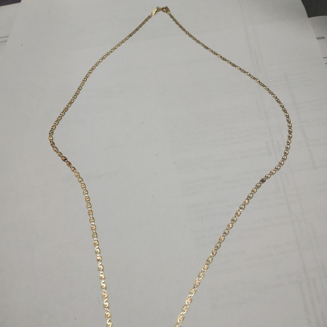 CADENA. ORO COMBINADO. 10 K 3.2 GRMS (SEMINUEVO)