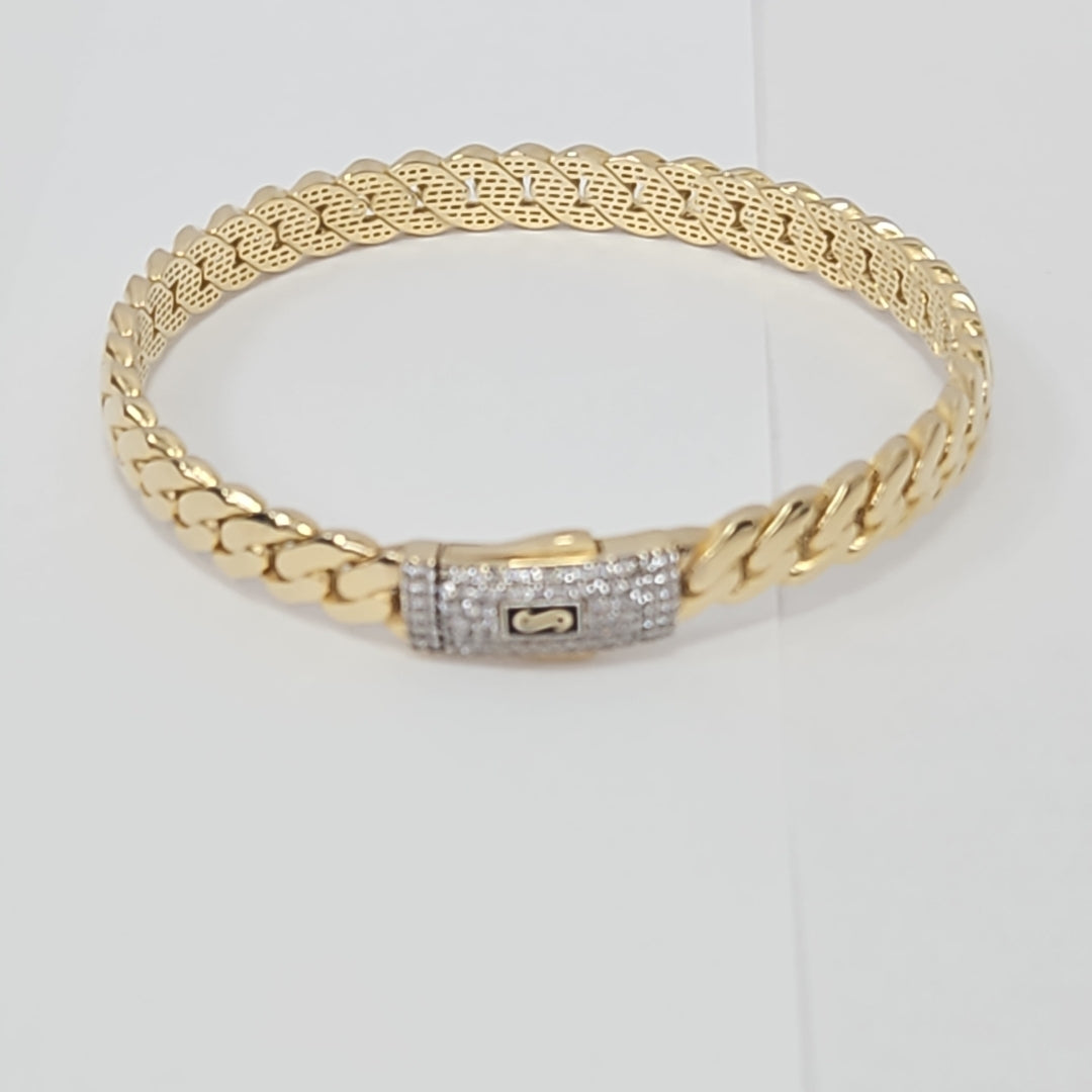 PULSERA MONACO ORO 14K 10.5 (NUEVO)