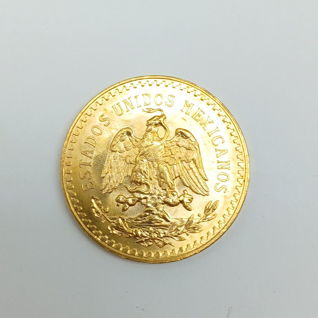K1 41,60 GRMS - DTO. 0,00 GRMS - 21 K - AVALÚO 77126,40 * IDENTIFICACIÓN MONEDA NOMINATIVA * MONEDAS PESOS 50 PESOS (SEMINUEVO)
