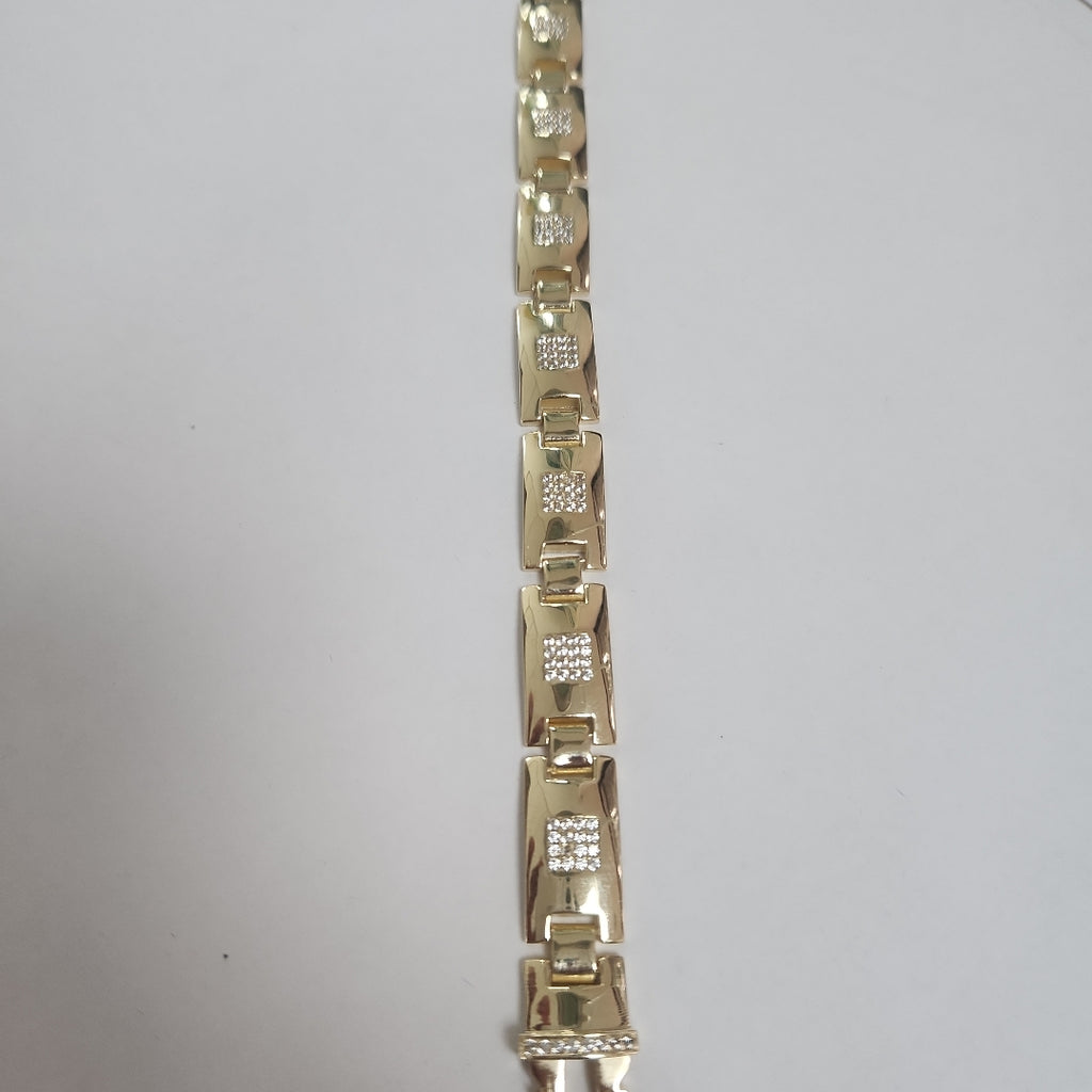 PULSERAS CABALLERO ORO 14K 18.5 (NUEVO)
