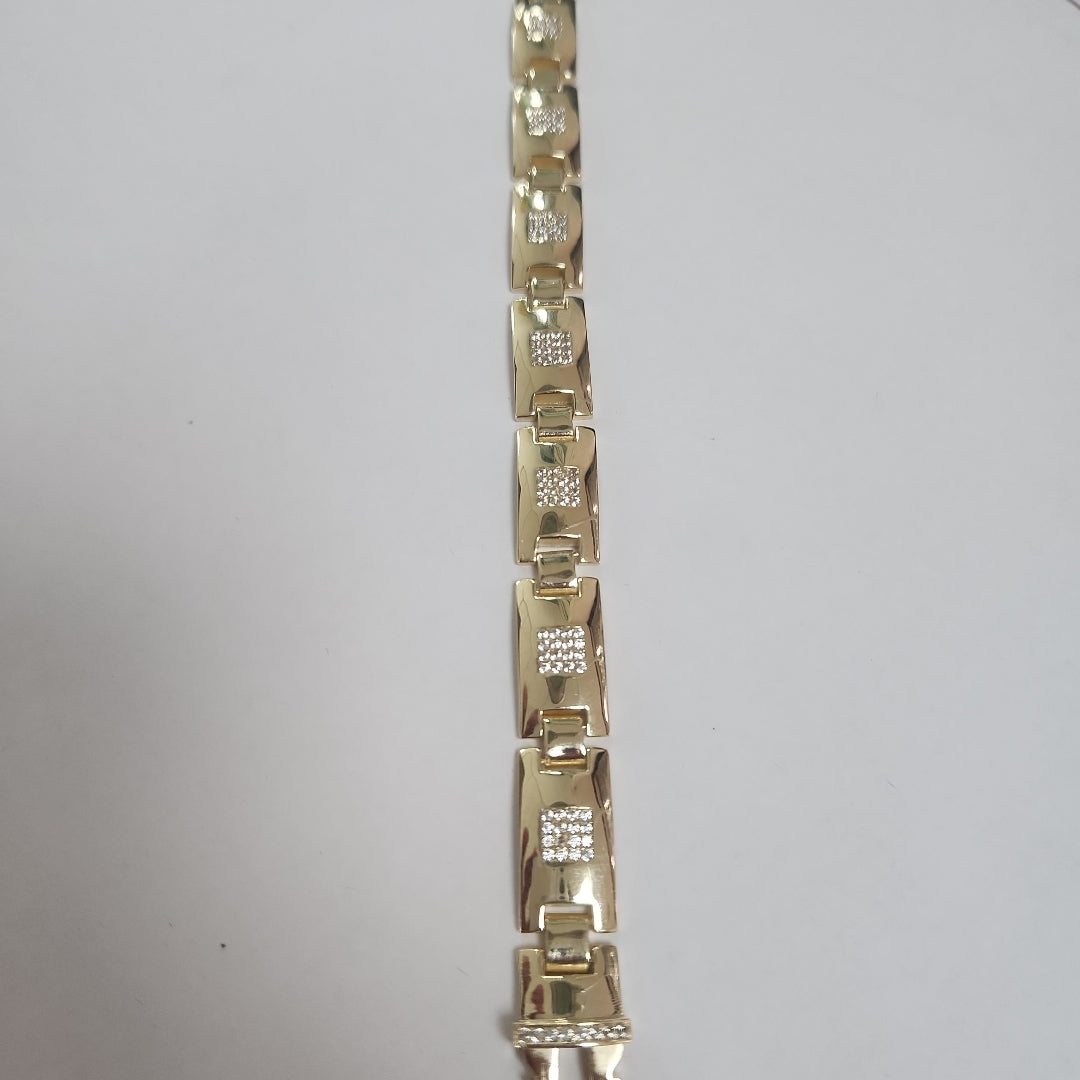 PULSERAS CABALLERO ORO 14K 18.5 (NUEVO)