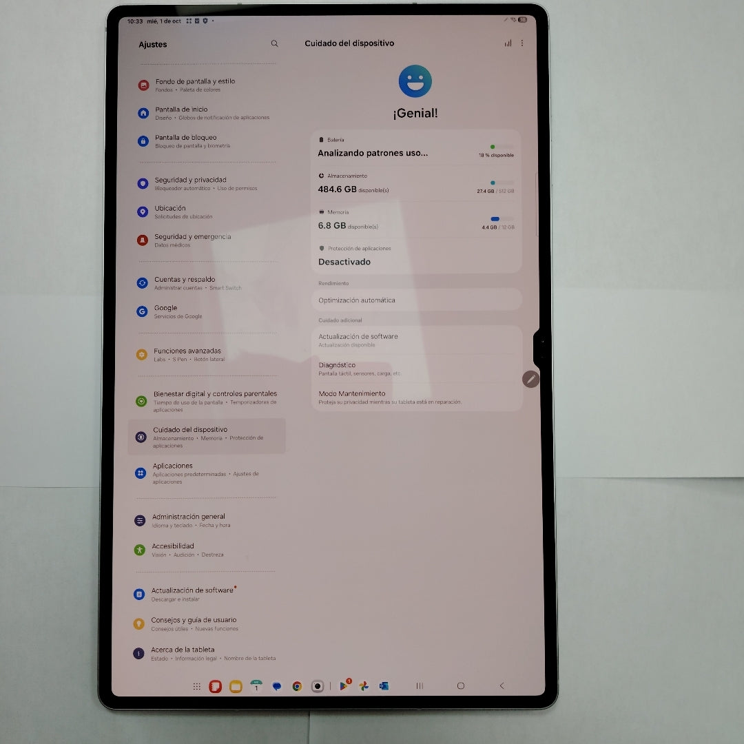 TABLETA SAMSUNG GALAXY TAB S10 ULTRA SM-X920 (2024) 512 GB 12 GB RAM (SEMINUEVO)