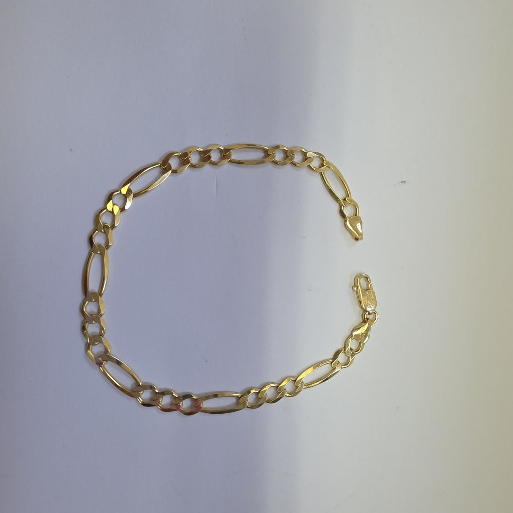PULSERAS CABALLERO CARTIER 3*1 AMARILLA ORO 14K 6.4 (NUEVO)