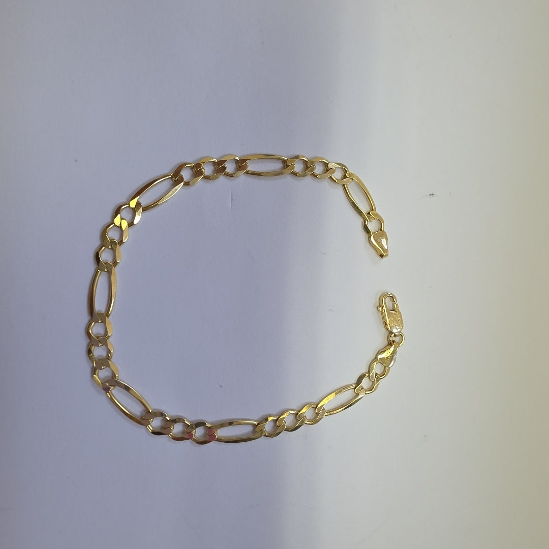 PULSERAS CABALLERO CARTIER 3*1 AMARILLA ORO 14K 6.4 (NUEVO)