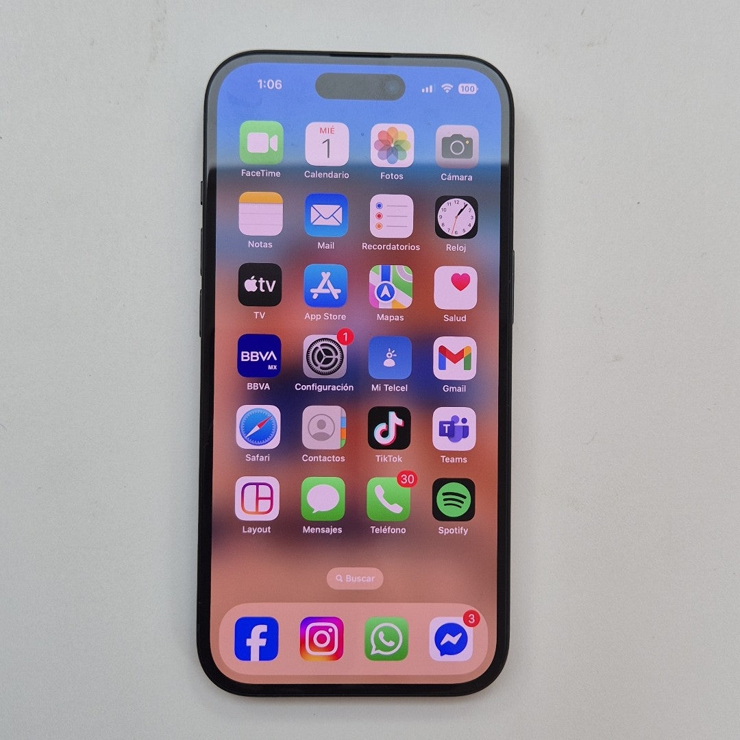 CELULAR APPLE IPHONE 15 A3089 (2023) 128 GB 6 GB RAM (SEMINUEVO)