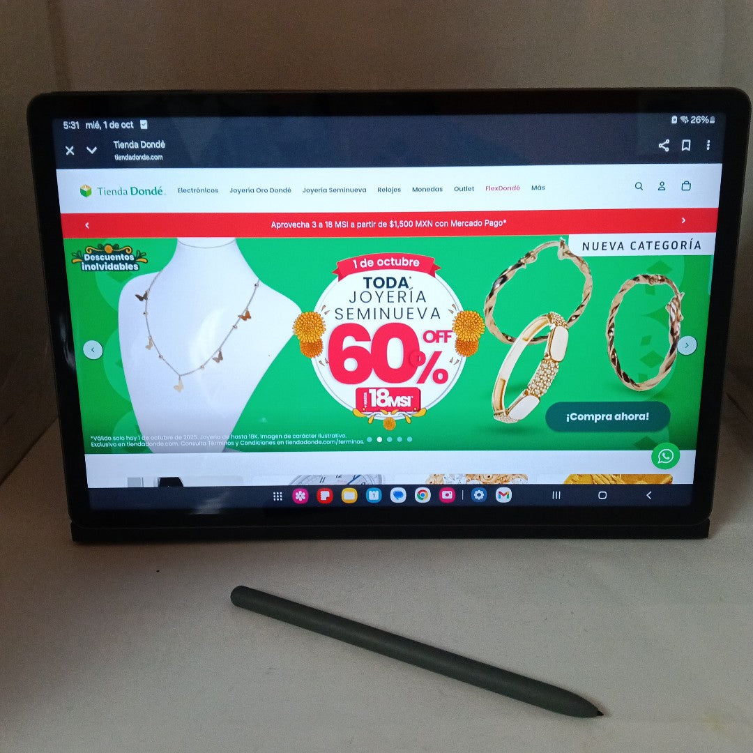 TABLETA SAMSUNG GALAXY TAB S9 FE+ SM-X610 (2023) 256 GB 12 GB RAM (SEMINUEVO)