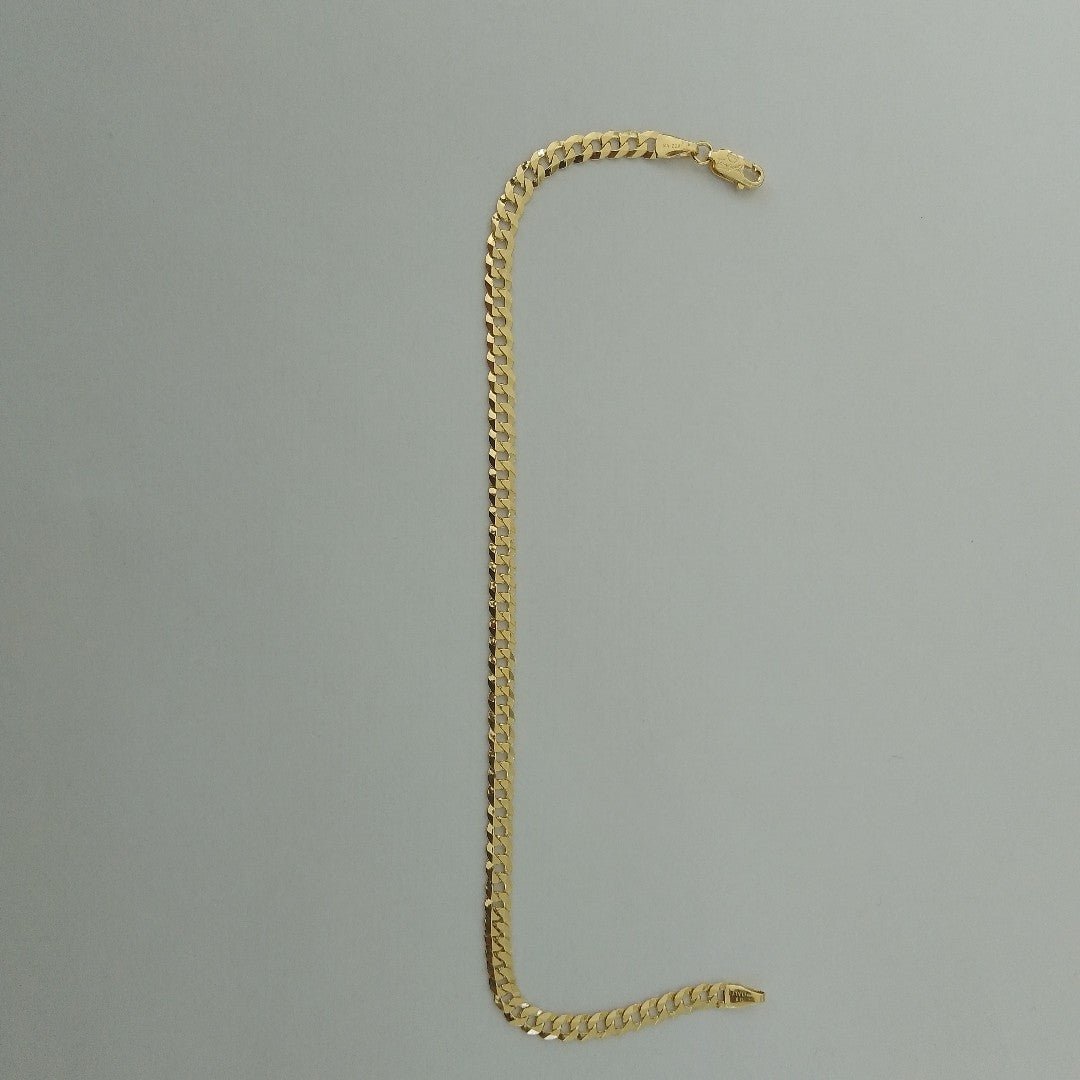 PULSERAS CABALLERO BARBADA AMARILLA ORO 14K 4.7 (NUEVO)