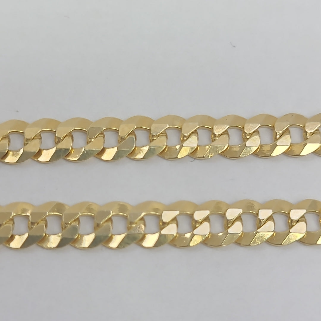 PULSERAS CABALLERO BARBADA AMARILLA ORO 14K 4.7 (NUEVO)