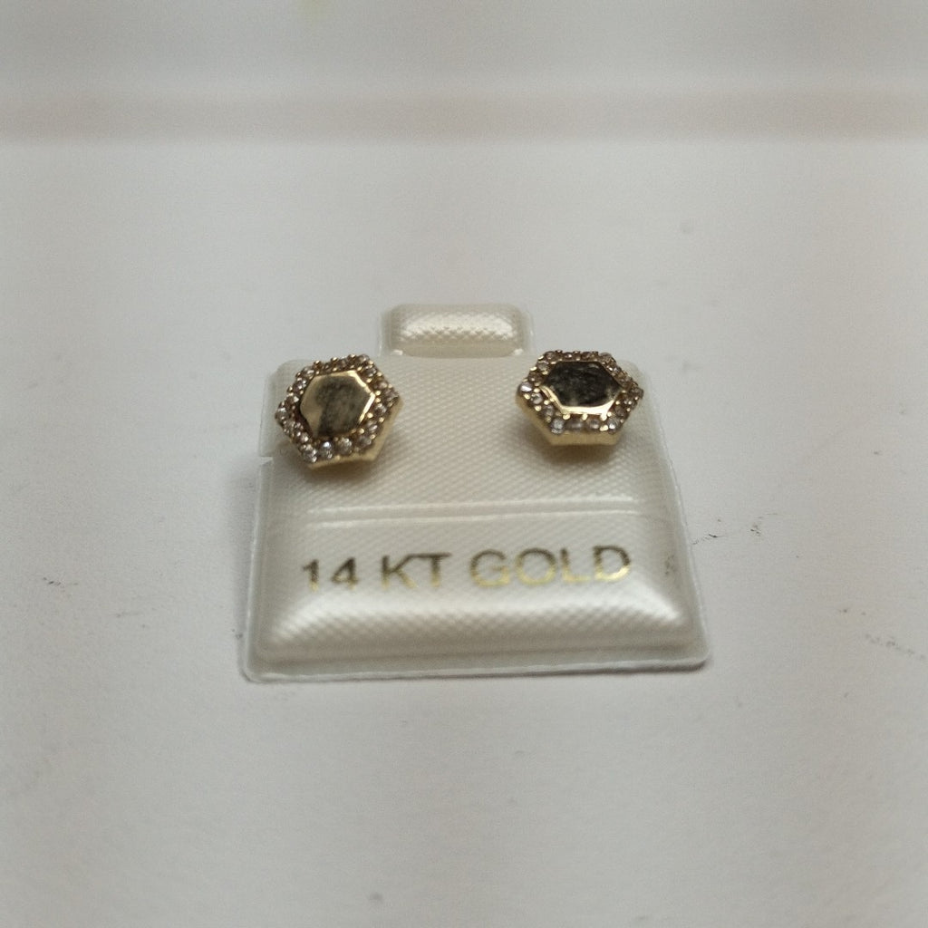 BROQUELES ORO 14K 1.5 (NUEVO)