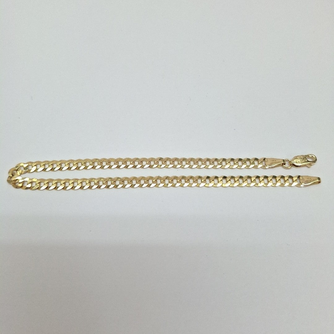 PULSERAS CABALLERO BARBADA AMARILLA ORO 14K 5 (NUEVO)