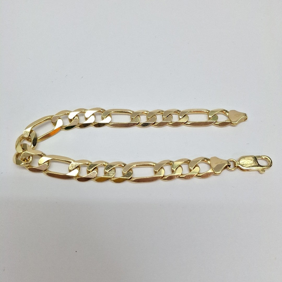 PULSERAS CABALLERO CARTIER 3*1 AMARILLA ORO 14K 26 (NUEVO)