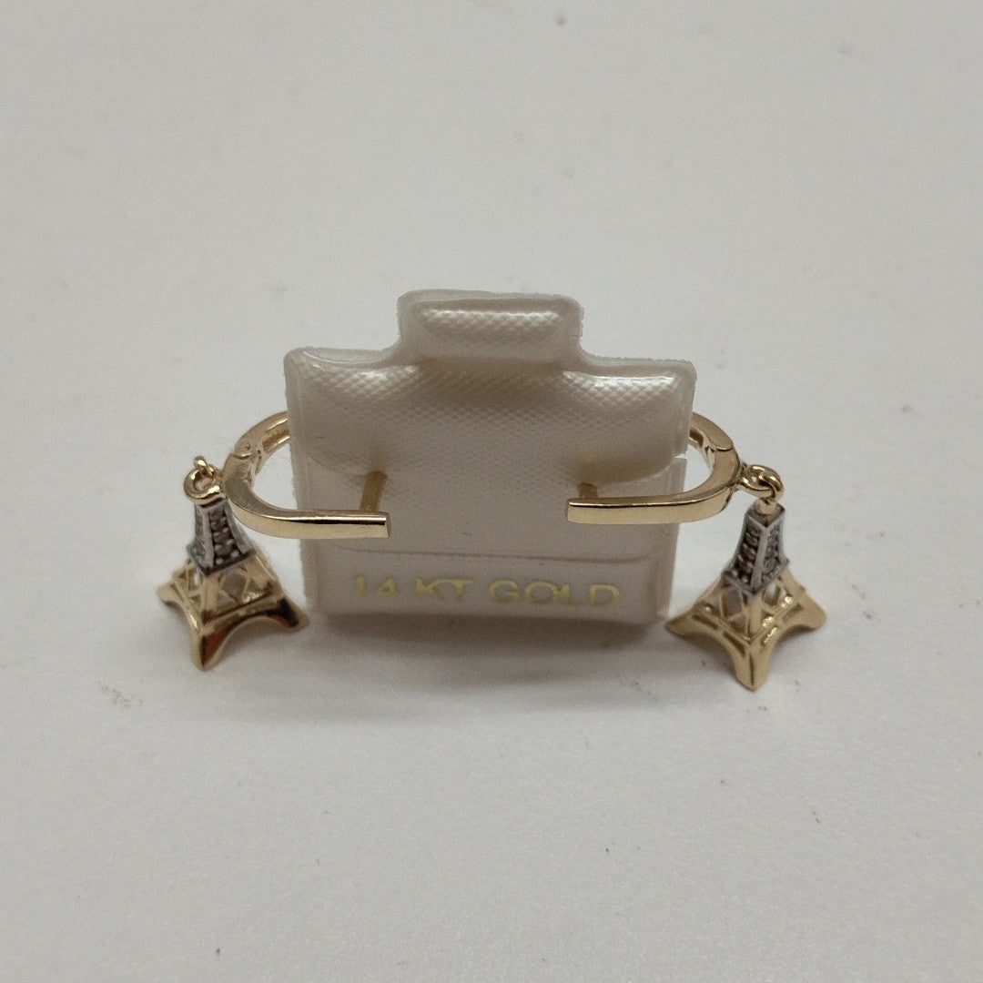 BROQUELES ORO 14K 3.2 (NUEVO)