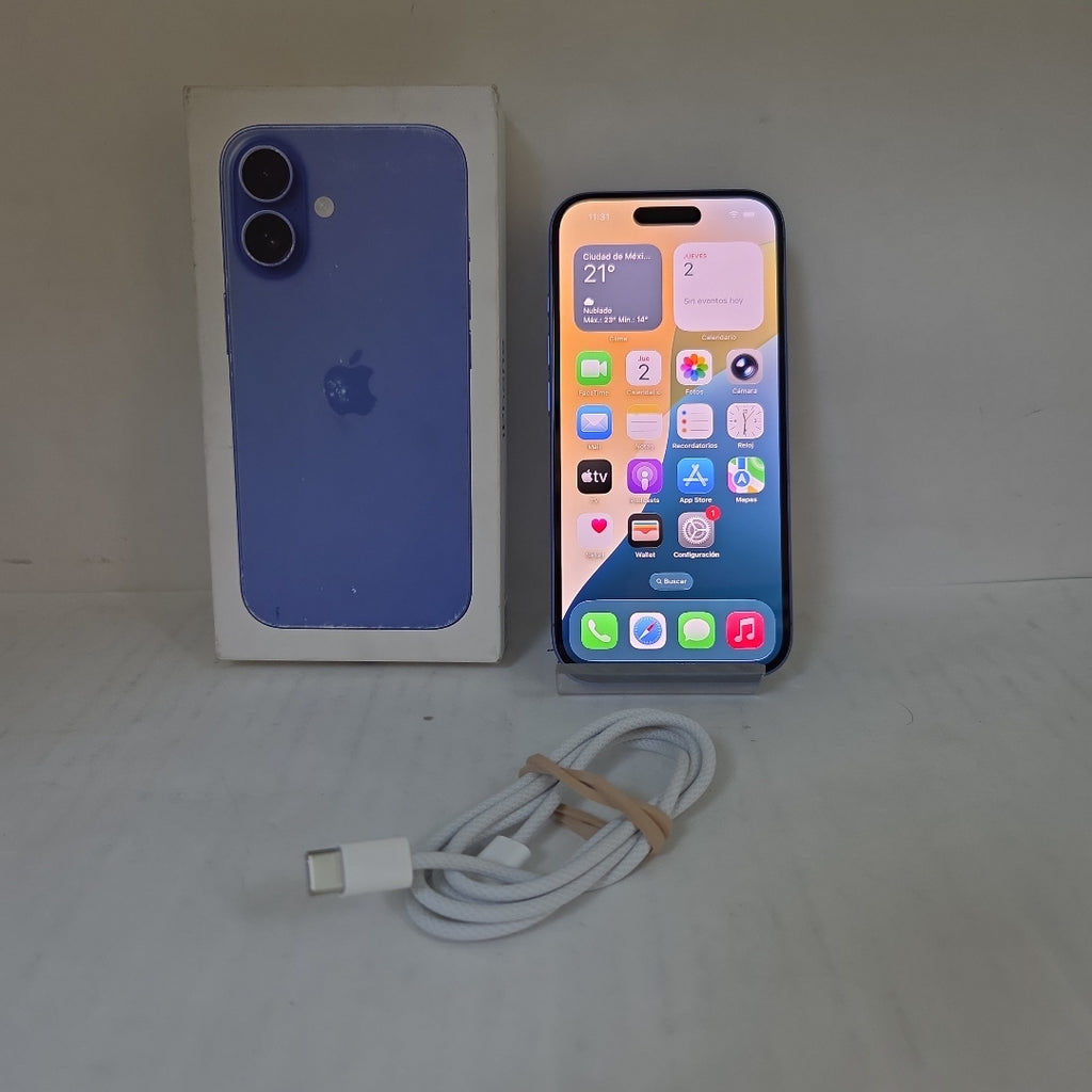 CELULAR APPLE IPHONE 16 A3287 (2024) 128 GB 8 GB RAM (SEMINUEVO)