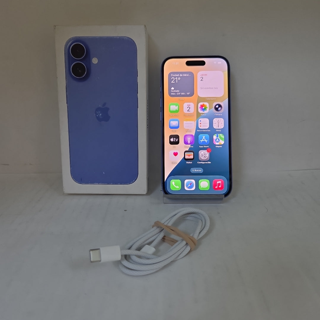 CELULAR APPLE IPHONE 16 A3287 (2024) 128 GB 8 GB RAM (SEMINUEVO)