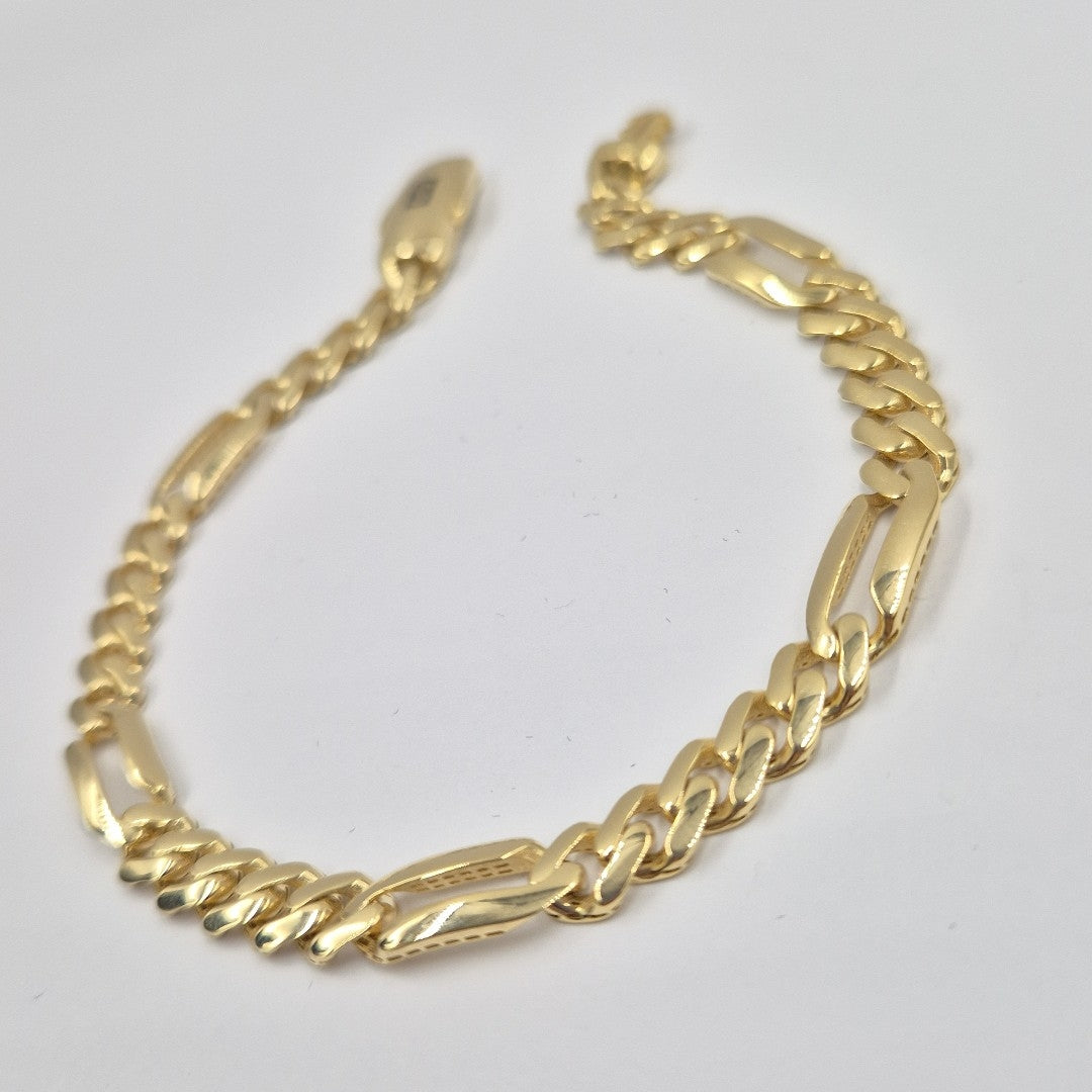 PULSERA CABALLERO MONACO ORO 14K 7.8 (NUEVO)