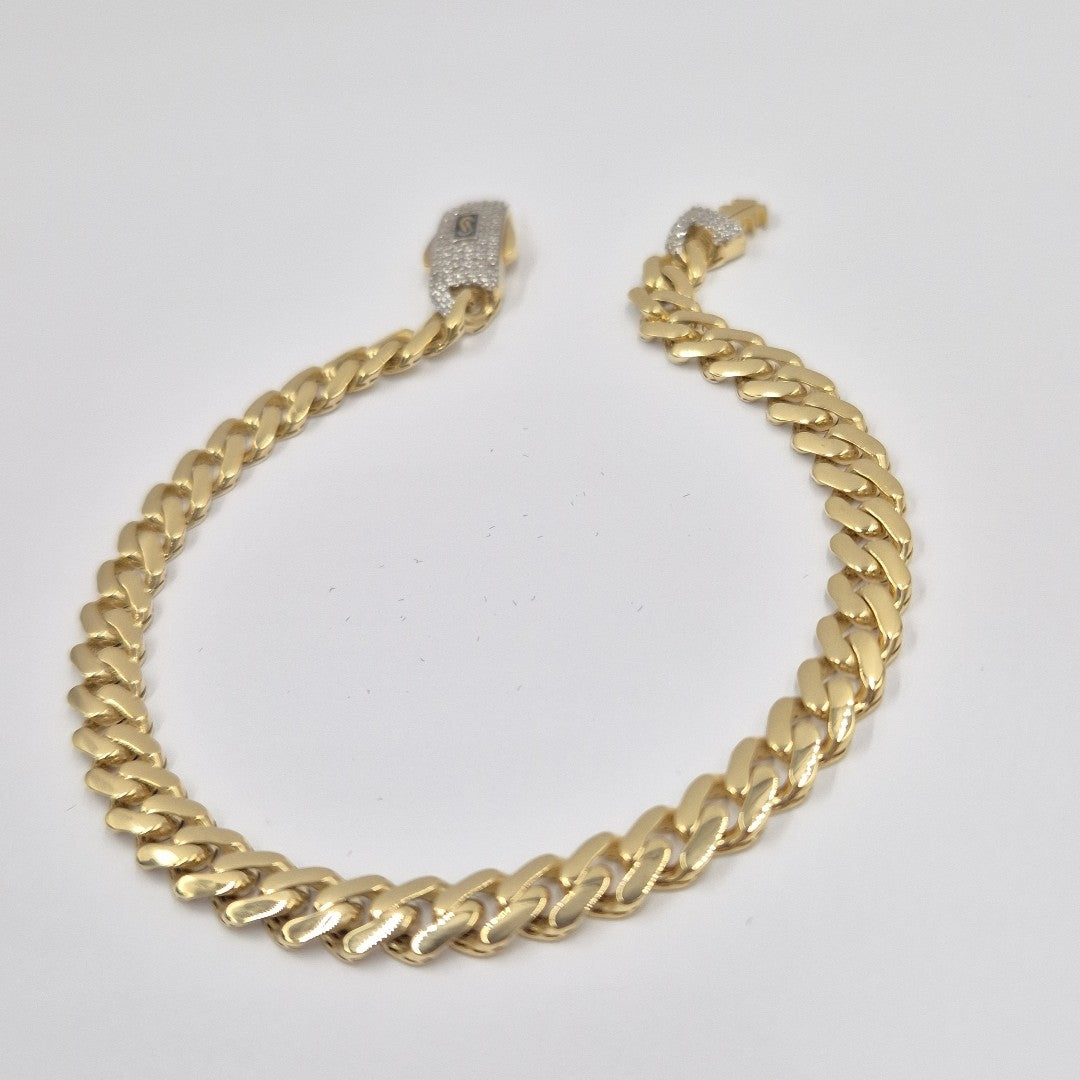 PULSERA CABALLERO MONACO ORO 14K 8.2 (NUEVO)